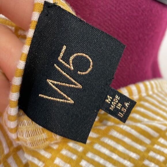 W5 Summer Yellow Top Made in USA M - Picture 6 of 9